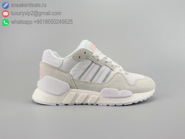 ADIDAS EQT ZX BEIGE GREY LEATHER WOMEN RUNNING SHOES